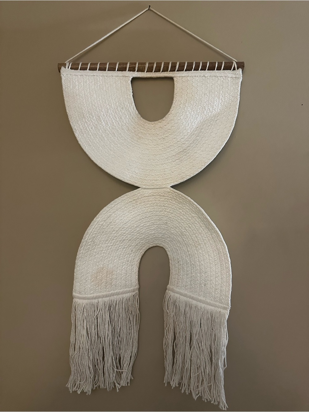 Project 62 Cream Woven Fringe Wall Hanging